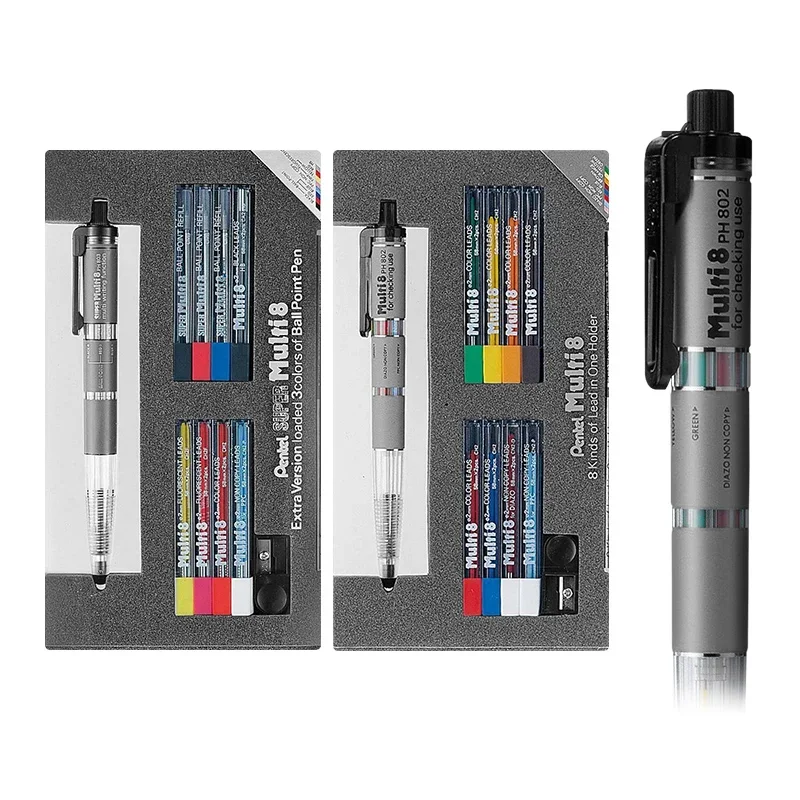 日本製 ペンテル マルチ+8 シャープペンシル 2.0mm  - Pentel Pen Energel のレビューと価格
