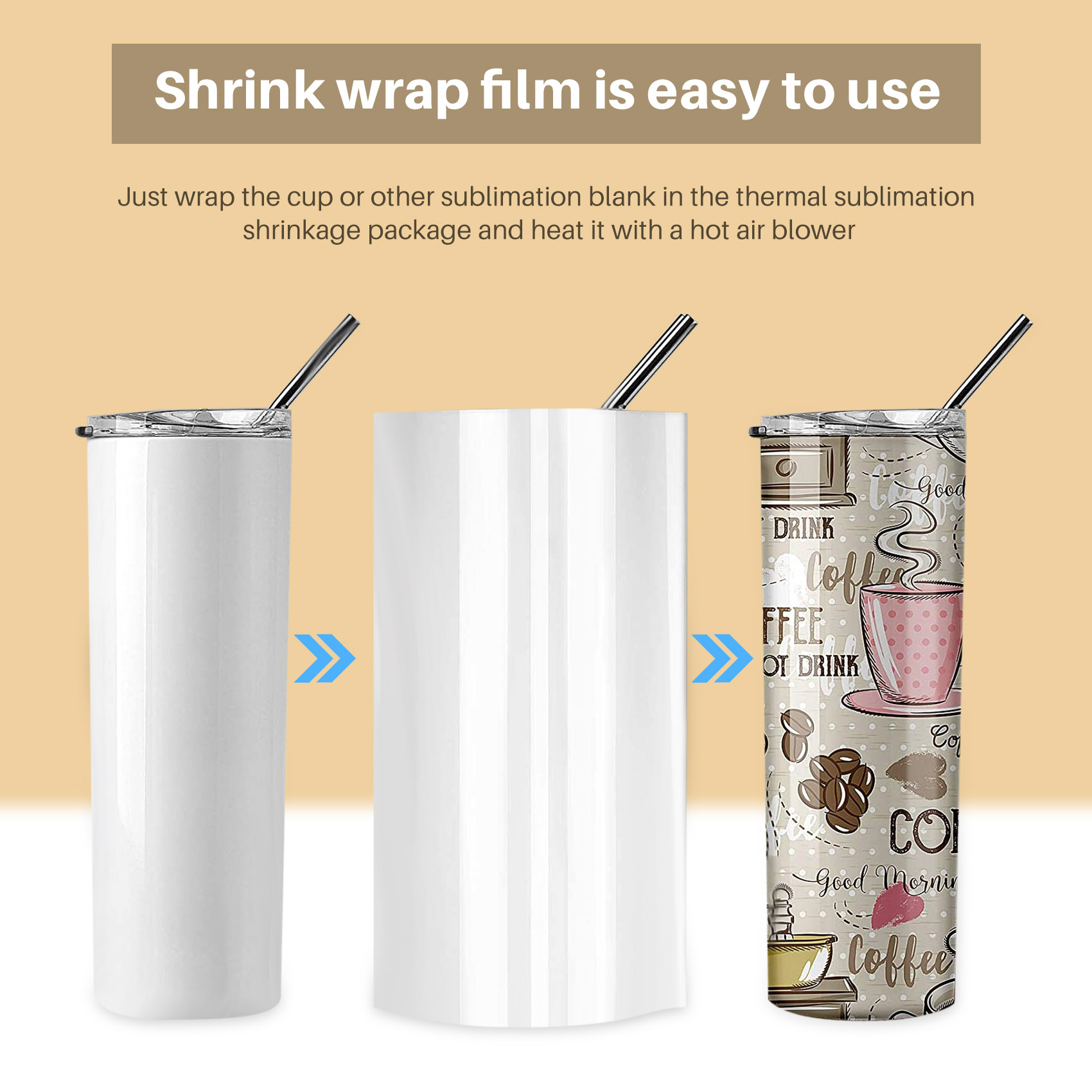 A19F-8X12インチ昇華プリント用シュリンクフィルム、6 - Sublimation Mug White のレビューと価格